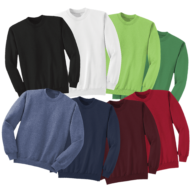 Polycotton Blend Crewneck Sweatshirt